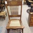C70 Restored Antique Oak Chair w/ pressed back