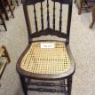 C75 Restored Antique Set of 2 Hand-caned Cottage Chairs