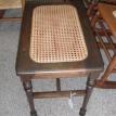Restored Antique Caned Vanity Bench - M42